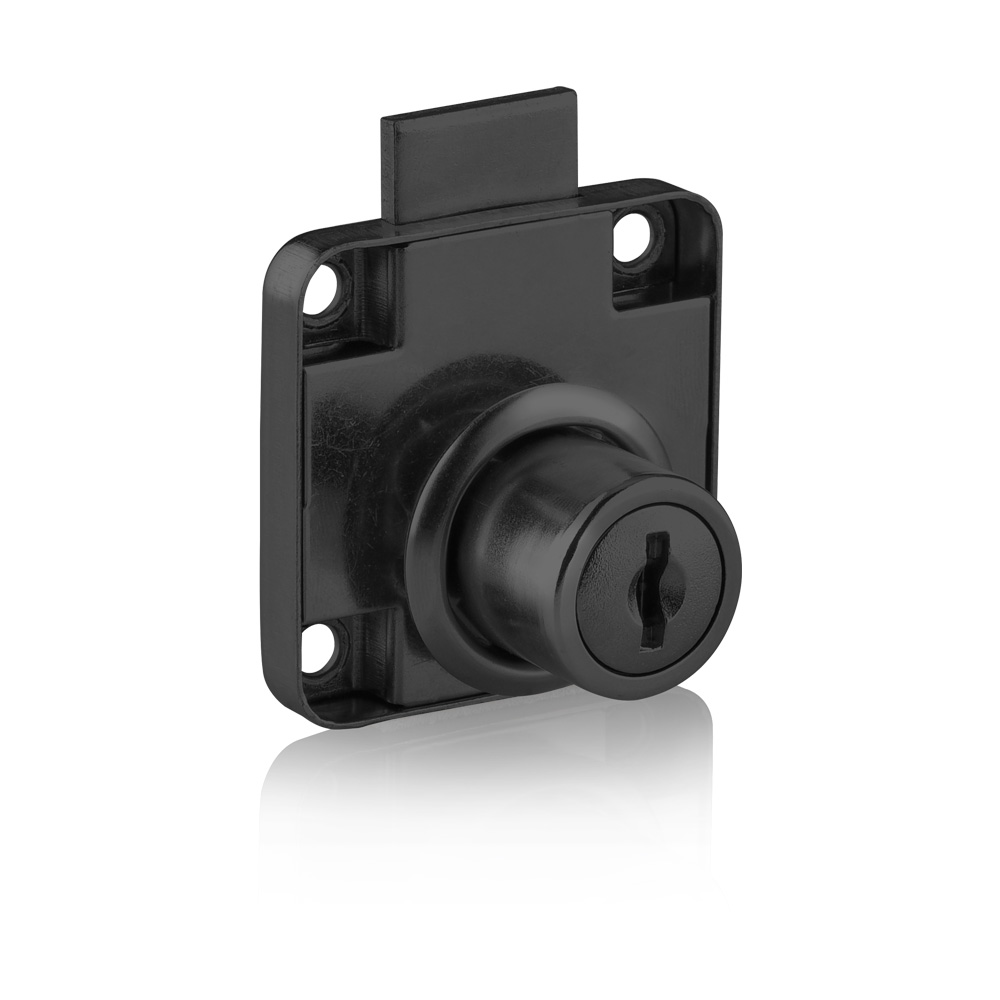 Square Drawer Lock Nickel - (Black)